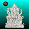Ganpati Murti Marble – Handcrafted White Marble Ganesh Idol for Home and Temple