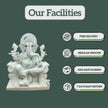 White Marble Ganpati Murti with safe packing, free delivery, easy returns, and regular updates