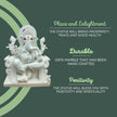 Ganpati Murti Marble – Divine white marble Ganesh idol bringing peace, positivity, and durability