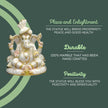 Handcrafted Marble Ganpati Idol symbolizing peace, positivity, and durability – perfect for home and temple decor