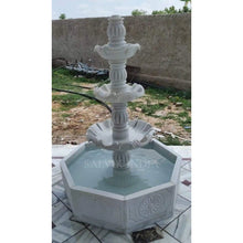 Garden marble 2 tier fountain for outdoor landscaping
