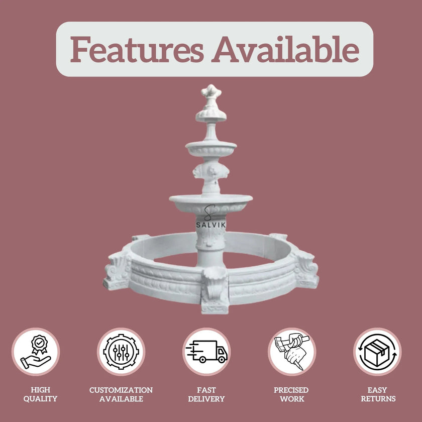 Garden Water Fountain - Salvik | Marble Murti Manufacturers in India