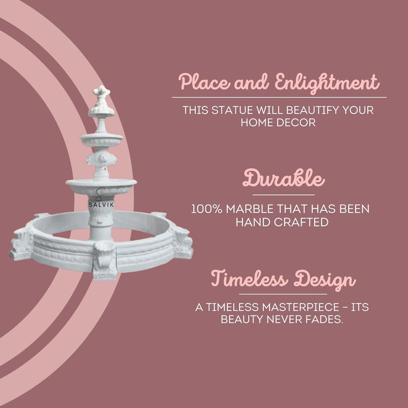 Garden Water Fountain - Salvik | Marble Murti Manufacturers in India