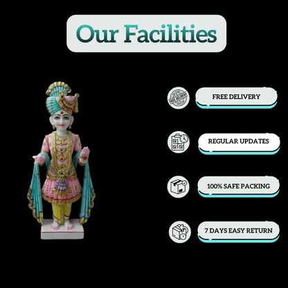 Ghanshyam Maharaj Murti Online – Handcrafted Marble Idol for Home Temples - Salvik | Marble Murti Manufacturers in India