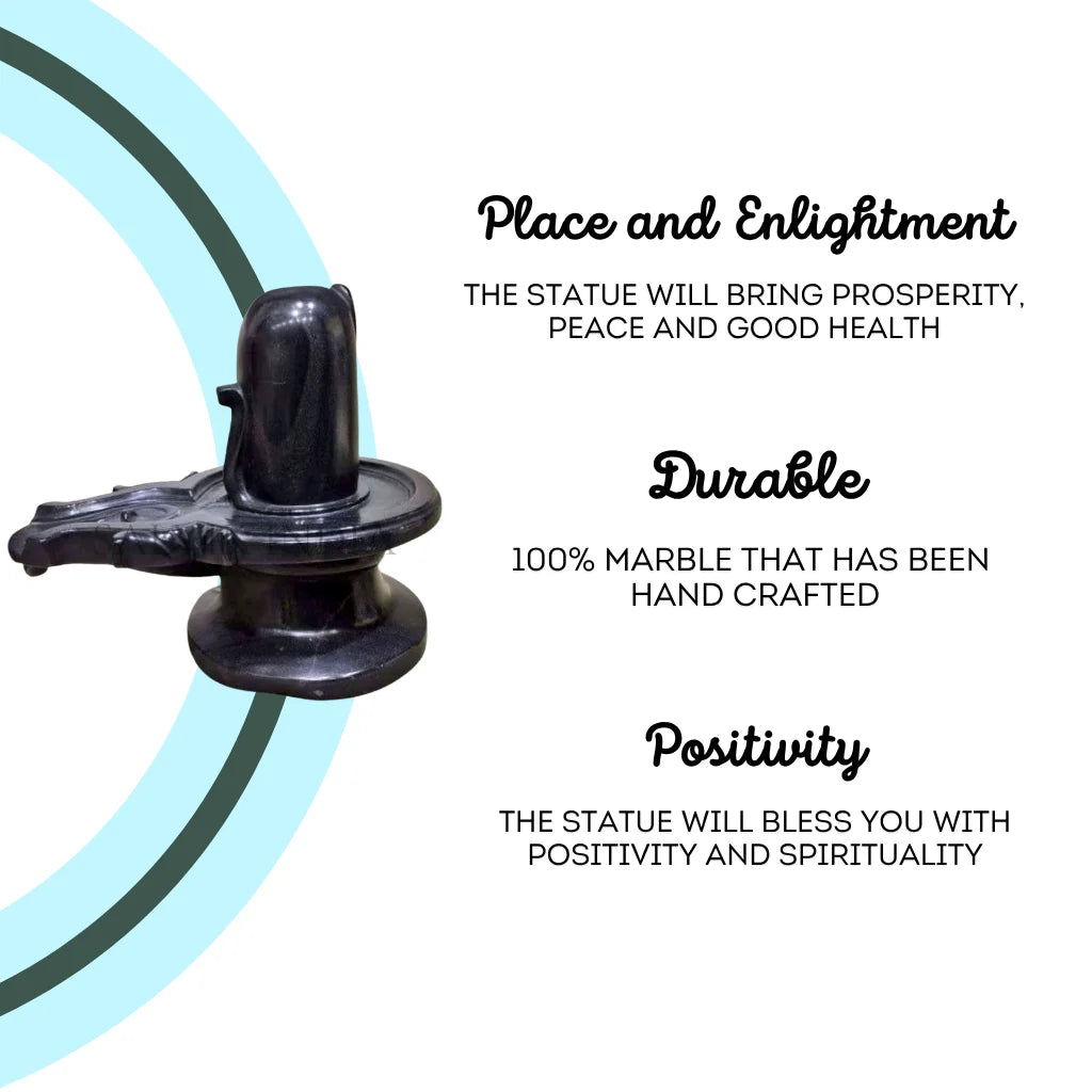 Handcrafted Black Stone Shivling – Polished Finish