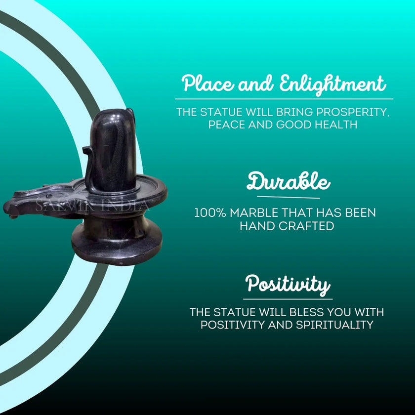 Handcrafted Black Stone Shivling – Polished Finish