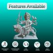 Durga Maa Marble Idol for Home-Hand Carved Goddess Durga Statue for Temple & Pooja Room