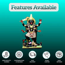 Handcrafted Kali Mata Marble murti – Premium Marble Statue for Pooja Room