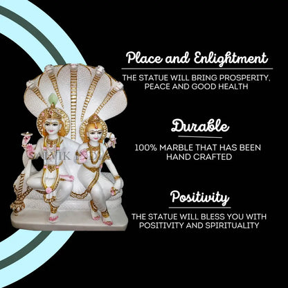Handcrafted Laxmi Narayan Moorti with detailed facial expressions and traditional ornaments