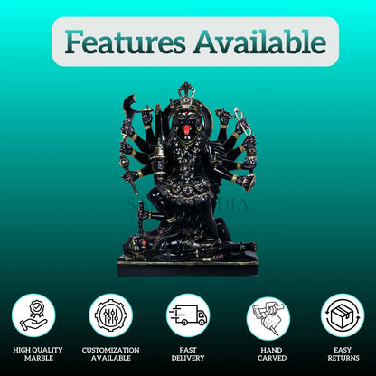 Handcrafted Maa Kali Marble Idol – Premium Statue for Pooja Room