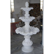 Handcrafted 5ft marble garden fountain for outdoor landscaping