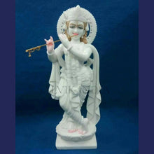 Marble Krishna Idol Handcrafted for Home & Temple