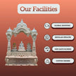Handcrafted marble mandir side view traditional pooja temple structure