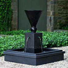 Handcrafted marble pillar fountain for garden and outdoor decor