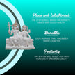 Handmade marble Shiv Parivar idol with detailed carving