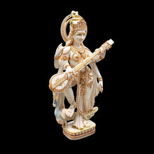 Handcrafted Saraswati marble idol