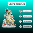 Handcrafted Shiv Parvati marble statue for home mandir