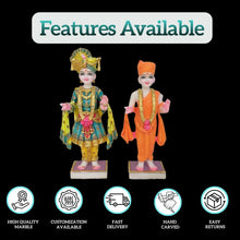 Handcrafted Swami Narayan Marble Idol with detailed carving