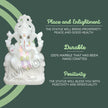 Handcrafted White Marble Ganesh Idol – brings positivity, peace, and prosperity for home and temple