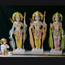 handcrafted marble ram darbar murti set 12 inch for home mandir