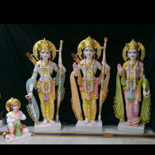 handcrafted marble ram darbar murti set 12 inch for home mandir