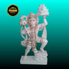 Hanuman Ji marble statue carrying Sanjeevani Parvat handcrafted in pure Makrana white marble by Salvik India.