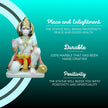 Handcrafted Hanuman Marble Murti 6 Inch promoting positivity, durability and spiritual blessings in pure Makrana marble
