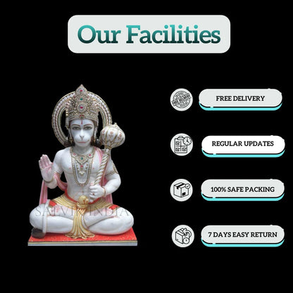 Hanuman Marble Murti Facilities – Free Delivery, Safe Packing, Regular Updates, Easy Returns