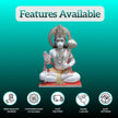 Features of Hanuman Marble Murti – High Quality Makrana Marble, Handcrafted Idol, Customization Available
