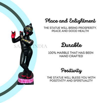 ISKCON Black Krishna Marble Murti Big Size for home temple