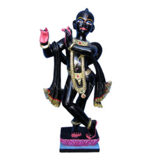 ISKCON Black Marble Krishna Statue, handcrafted idol for home and temple