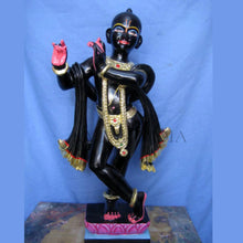 Iskcon Black Marble Krishna Statue Handcrafted for Home Temple
