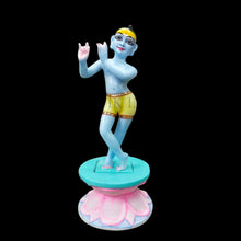 Closeup of ISKCON Krishna Marble Murti – Fine Carving and Polished Finish