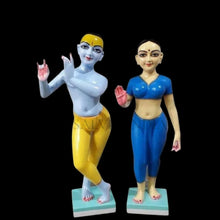 ISKCON Radha Krishna marble murti in pure white marble for home temple