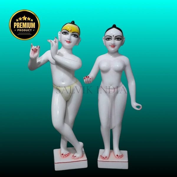 ISKCON Radha Krishna Marble Murti in Makrana Marble