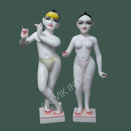 ISKCON Radha Krishna Marble Murti in Makrana Marble