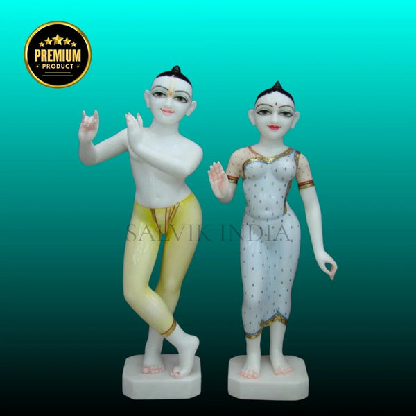 Iskcon Radha Krishna Marble Statue 