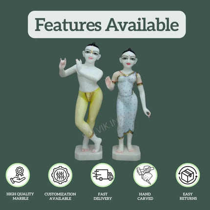 Iskcon Radha Krishna Marble Statue 2