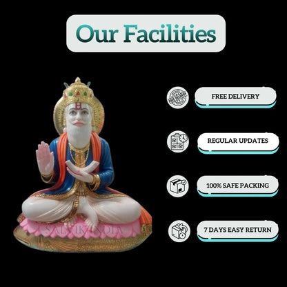 Jhulelal marble Idol - Salvik | Marble Murti Manufacturers in India