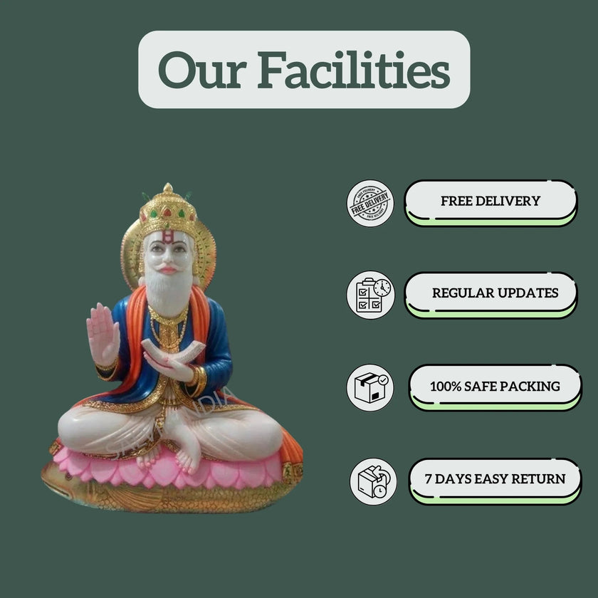 Jhulelal marble Idol - Salvik | Marble Murti Manufacturers in India