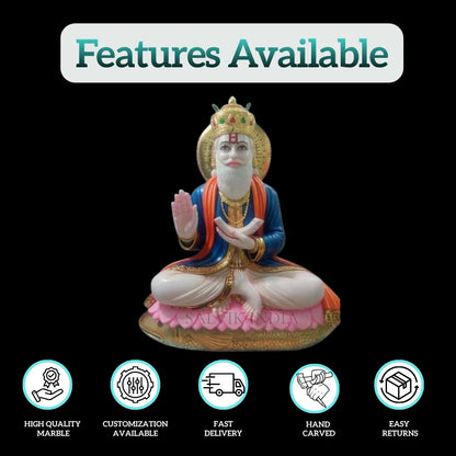 Jhulelal marble Idol - Salvik | Marble Murti Manufacturers in India