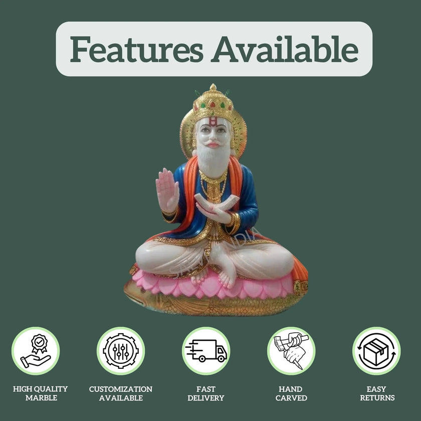 Jhulelal marble Idol - Salvik | Marble Murti Manufacturers in India