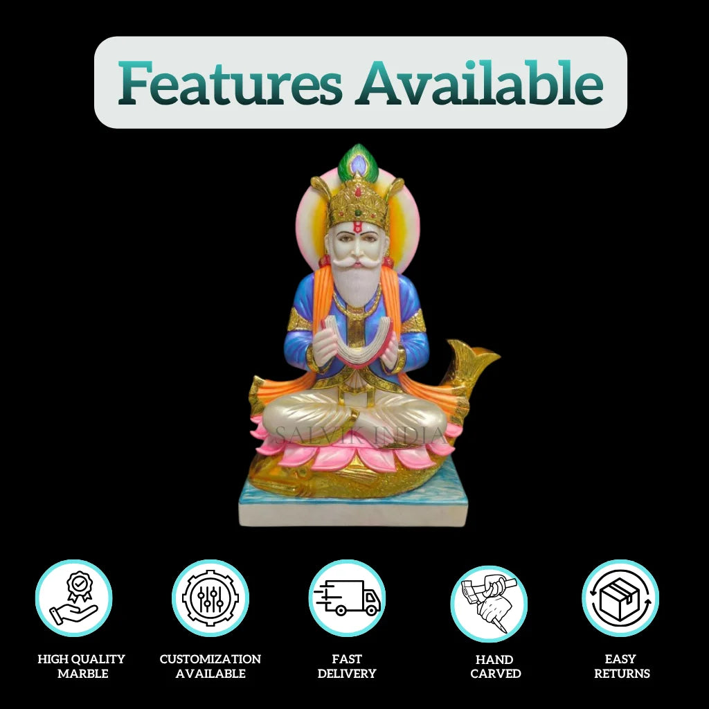 Jhulelal marble murti - Salvik | Marble Murti Manufacturers in India