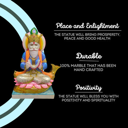 Jhulelal marble murti - Salvik | Marble Murti Manufacturers in India