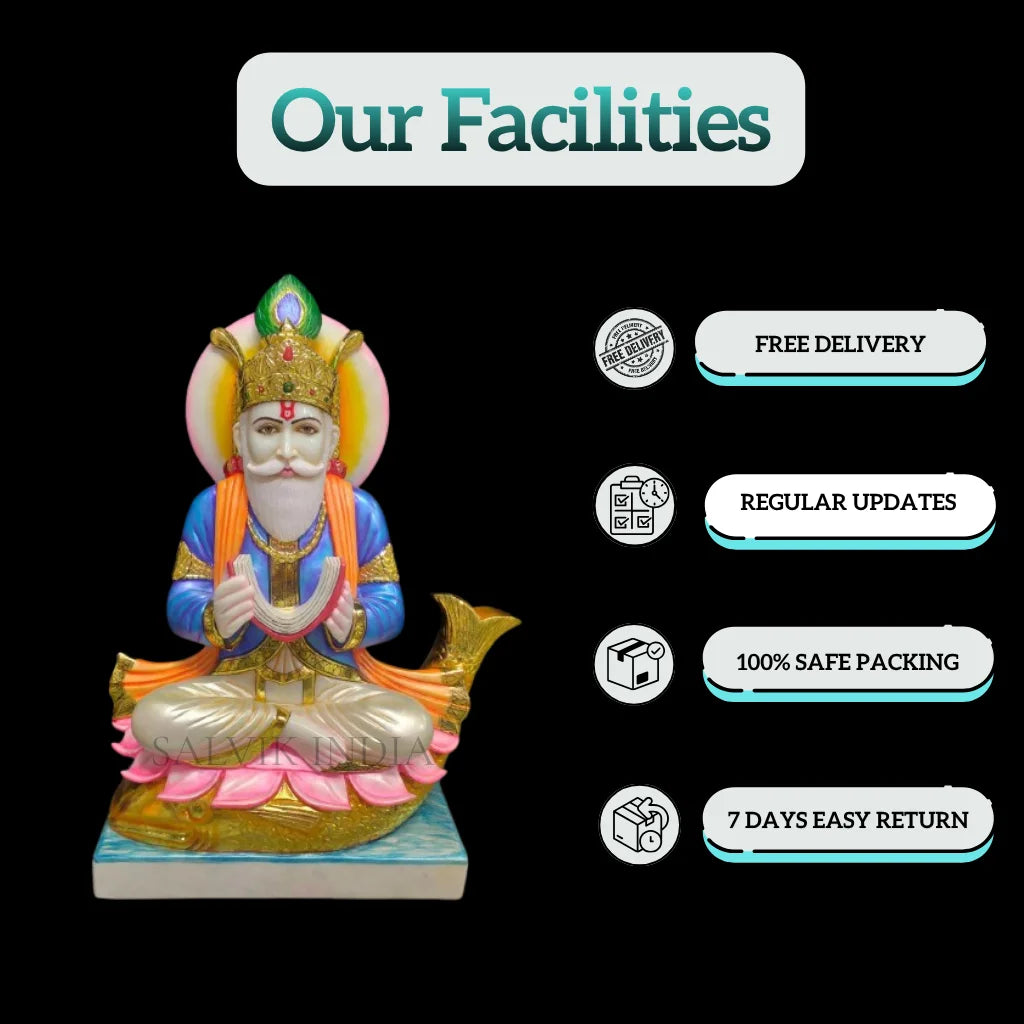 Jhulelal marble murti - Salvik | Marble Murti Manufacturers in India