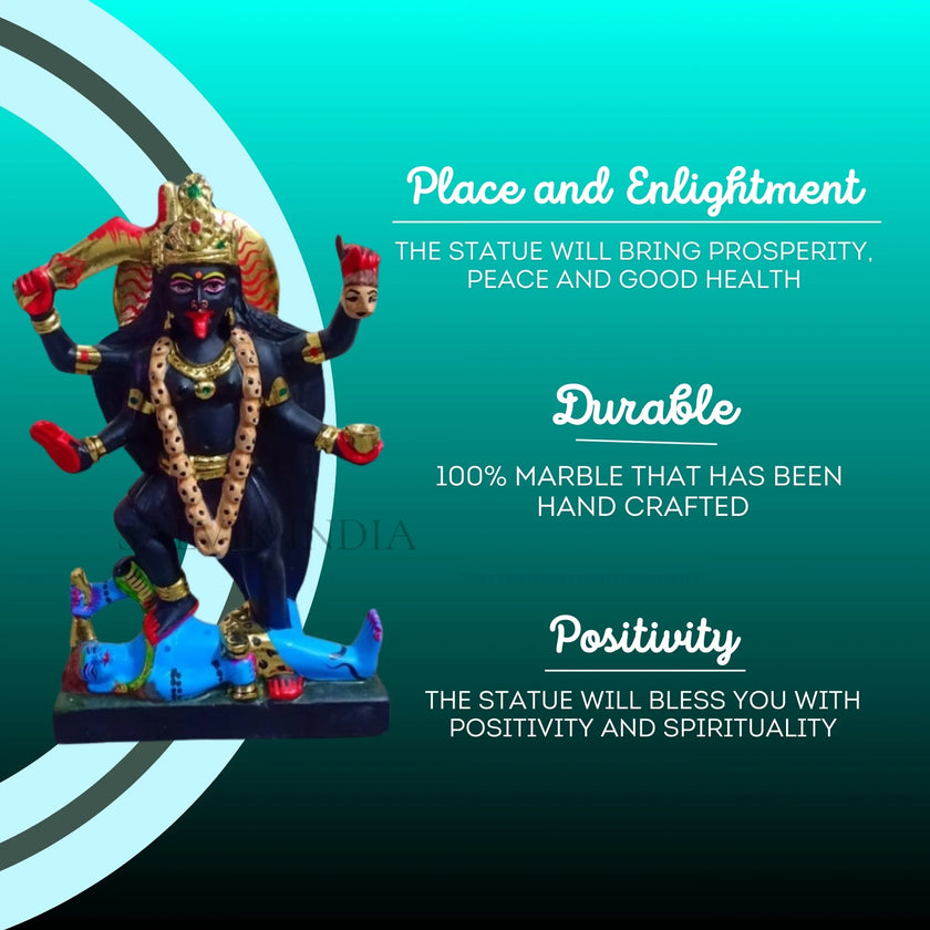 Marble Kali Maa murti for pooja room home temple placement