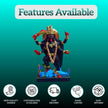 Handcrafted Kali Maa marble murti front view for pooja room