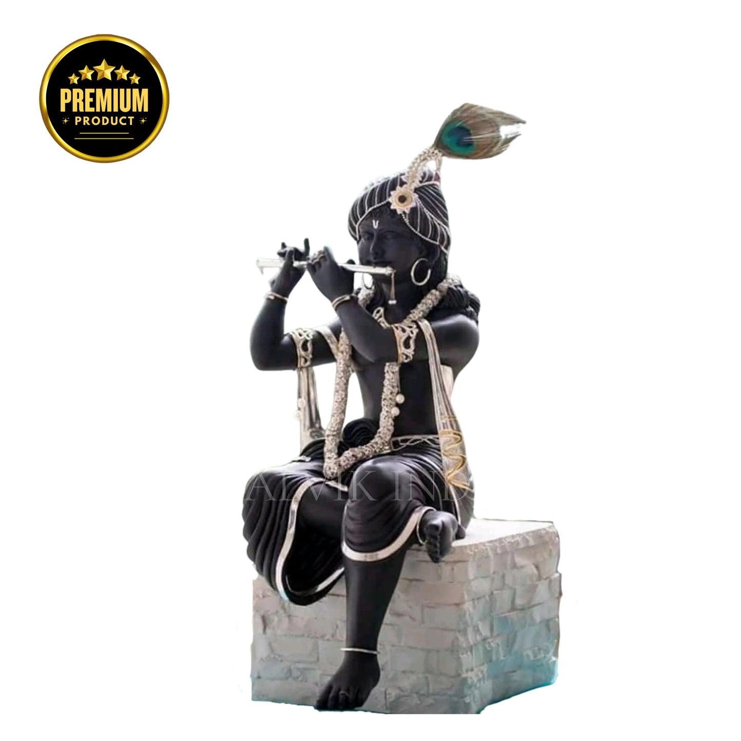 Krishna Marble Idol (18 - 30 Inch) - Salvik | Marble Murti Manufacturers in India