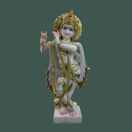 Krishna Murti Marble (12 - 30 Inch) - Salvik | Marble Murti Manufacturers in India