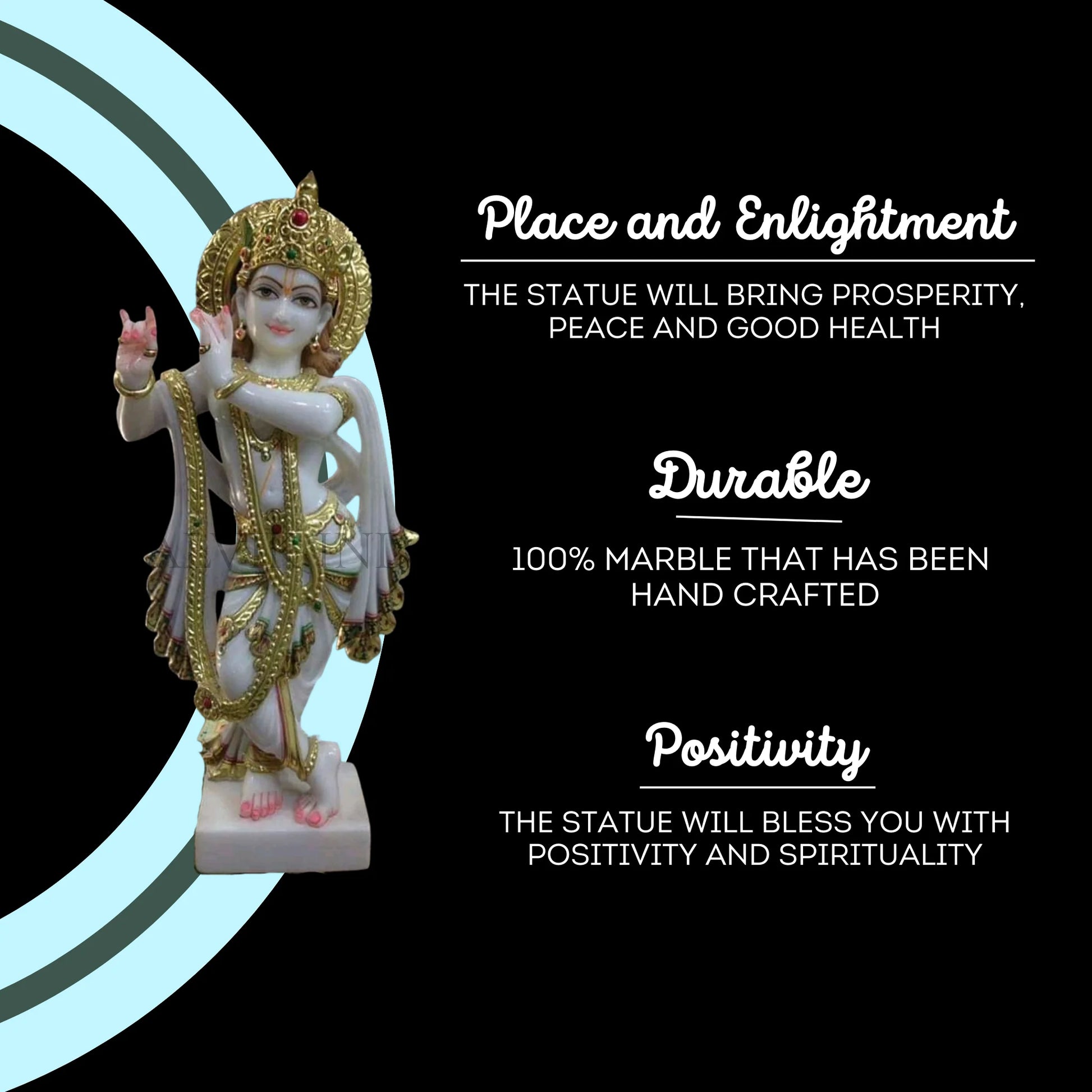 Krishna Murti Marble (12 - 30 Inch) - Salvik | Marble Murti Manufacturers in India